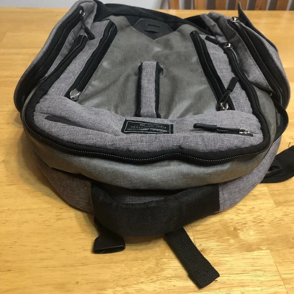 Eddie Bauer Backpack Diaper Bag‎ Gray Baby First Adventure READ Desc